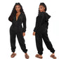 Luna -  Jumpsuit met Capuchon en Rits