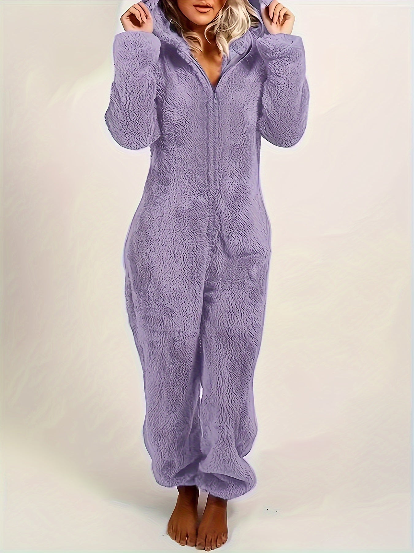 Luna -  Jumpsuit met Capuchon en Rits
